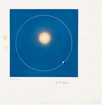 DAVIS MELTZER (1930 - 2017) 4 illustrations: Earth orbit, Mercury, Mars, & Moon spread.
